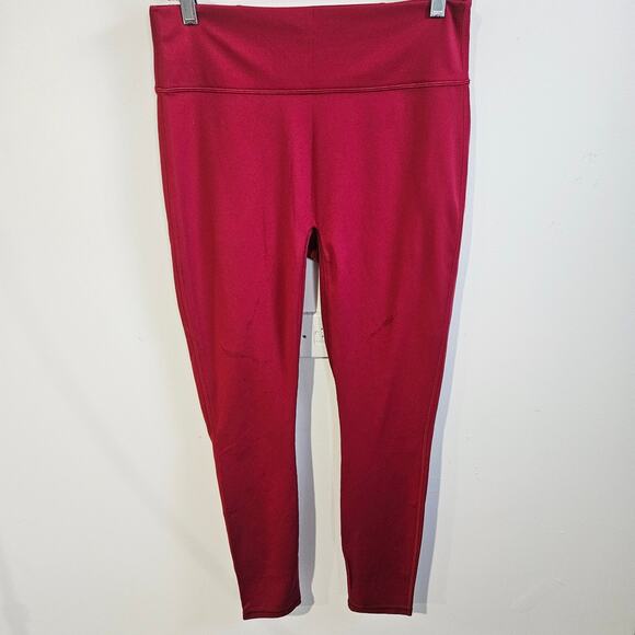 Fabletics Women's XL Motion 365 Leggings Merlot Red Strappy Back Athletic Gym - Picture 1 of 8